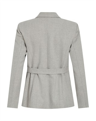 ViVilla Belted Blazer - Grey Melange 